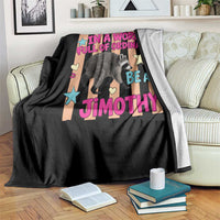 In A World Full Of Ordinary Be A Jimothy Preppy Style Throw Blanket Cute Y2K Pop Seattle Raccoon Legend Graphic