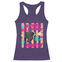 In A World Full Of Ordinary Be A Jimothy Preppy Style Racerback Tank Top Cute Y2K Pop Seattle Raccoon Legend Graphic