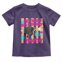 In A World Full Of Ordinary Be A Jimothy Preppy Style Toddler T Shirt Cute Y2K Pop Seattle Raccoon Legend Graphic
