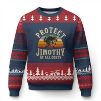 Protect Jimothy At All Costs Seattle Raccoon Ugly Christmas Sweater Vintage Sunset Feral Trash Panda Legend Supporter
