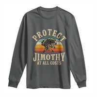 Protect Jimothy At All Costs Seattle Raccoon Long Sleeve Shirt Vintage Sunset Feral Trash Panda Legend Supporter