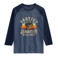 Protect Jimothy At All Costs Seattle Raccoon Raglan Shirt Vintage Sunset Feral Trash Panda Legend Supporter