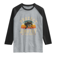 Protect Jimothy At All Costs Seattle Raccoon Raglan Shirt Vintage Sunset Feral Trash Panda Legend Supporter
