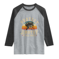 Protect Jimothy At All Costs Seattle Raccoon Raglan Shirt Vintage Sunset Feral Trash Panda Legend Supporter