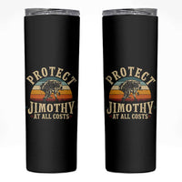 Protect Jimothy At All Costs Seattle Raccoon Skinny Tumbler Vintage Sunset Feral Trash Panda Legend Supporter
