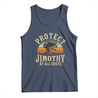 Protect Jimothy At All Costs Seattle Raccoon Tank Top Vintage Sunset Feral Trash Panda Legend Supporter
