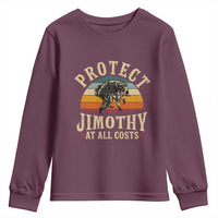 Protect Jimothy At All Costs Seattle Raccoon Youth Sweatshirt Vintage Sunset Feral Trash Panda Legend Supporter