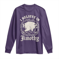 I Believe In Jimothy the Seattle Raccoon Long Sleeve Shirt Flaming Circle Vintage Feral Legend Trash Panda Supporter