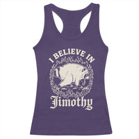 I Believe In Jimothy the Seattle Raccoon Racerback Tank Top Flaming Circle Vintage Feral Legend Trash Panda Supporter