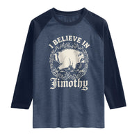 I Believe In Jimothy the Seattle Raccoon Raglan Shirt Flaming Circle Vintage Feral Legend Trash Panda Supporter