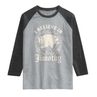 I Believe In Jimothy the Seattle Raccoon Raglan Shirt Flaming Circle Vintage Feral Legend Trash Panda Supporter