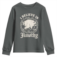 I Believe In Jimothy the Seattle Raccoon Youth Sweatshirt Flaming Circle Vintage Feral Legend Trash Panda Supporter