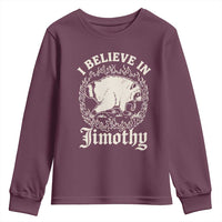 I Believe In Jimothy the Seattle Raccoon Youth Sweatshirt Flaming Circle Vintage Feral Legend Trash Panda Supporter