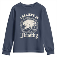 I Believe In Jimothy the Seattle Raccoon Youth Sweatshirt Flaming Circle Vintage Feral Legend Trash Panda Supporter