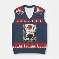 Jimothy the Raccoon Japanese Ukiyo-e Style Vintage Graphic V-Neck Knit Sweater Vest Viral Seattle Trash Panda Feral Legend Supporter