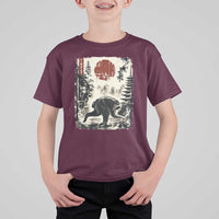 Jimothy the Raccoon Japanese Ukiyo-e Style Vintage Graphic T Shirt For Kid Viral Seattle Trash Panda Feral Legend Supporter