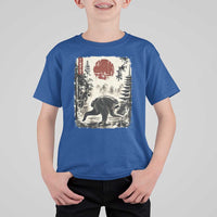 Jimothy the Raccoon Japanese Ukiyo-e Style Vintage Graphic T Shirt For Kid Viral Seattle Trash Panda Feral Legend Supporter