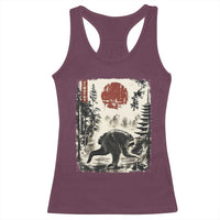 Jimothy the Raccoon Japanese Ukiyo-e Style Vintage Graphic Racerback Tank Top Viral Seattle Trash Panda Feral Legend Supporter
