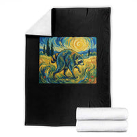 Jimothy Viral Seattle Raccoon Starry Night Style Graphic Throw Blanket Trash Panda Feral Legend Supporter