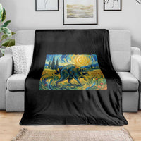 Jimothy Viral Seattle Raccoon Starry Night Style Graphic Throw Blanket Trash Panda Feral Legend Supporter