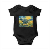 Jimothy Viral Seattle Raccoon Starry Night Style Graphic Baby Onesie Trash Panda Feral Legend Supporter
