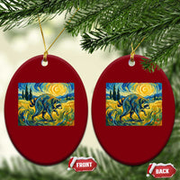 Jimothy Viral Seattle Raccoon Starry Night Style Graphic Ceramic Ornament Trash Panda Feral Legend Supporter