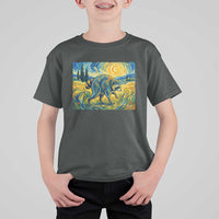 Jimothy Viral Seattle Raccoon Starry Night Style Graphic T Shirt For Kid Trash Panda Feral Legend Supporter
