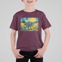 Jimothy Viral Seattle Raccoon Starry Night Style Graphic T Shirt For Kid Trash Panda Feral Legend Supporter
