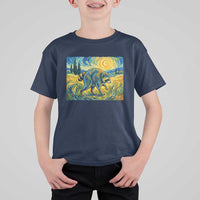 Jimothy Viral Seattle Raccoon Starry Night Style Graphic T Shirt For Kid Trash Panda Feral Legend Supporter