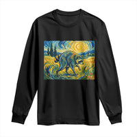 Jimothy Viral Seattle Raccoon Starry Night Style Graphic Long Sleeve Shirt Trash Panda Feral Legend Supporter