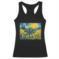 Jimothy Viral Seattle Raccoon Starry Night Style Graphic Racerback Tank Top Trash Panda Feral Legend Supporter