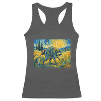 Jimothy Viral Seattle Raccoon Starry Night Style Graphic Racerback Tank Top Trash Panda Feral Legend Supporter