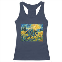 Jimothy Viral Seattle Raccoon Starry Night Style Graphic Racerback Tank Top Trash Panda Feral Legend Supporter