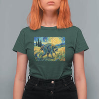 Jimothy Viral Seattle Raccoon Starry Night Style Graphic T Shirt For Women Trash Panda Feral Legend Supporter