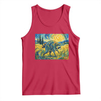 Jimothy Viral Seattle Raccoon Starry Night Style Graphic Tank Top Trash Panda Feral Legend Supporter