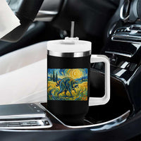 Jimothy Viral Seattle Raccoon Starry Night Style Graphic Tumbler With Handle Trash Panda Feral Legend Supporter