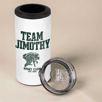 Team Jimothy Night Crew Est 2026 Viral Seattle Raccoon 4 in 1 Can Cooler Tumbler Feral Legend Trash Panda Vintage Athletic Style Graphic