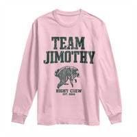 Team Jimothy Night Crew Est 2026 Viral Seattle Raccoon Long Sleeve Shirt Feral Legend Trash Panda Vintage Athletic Style Graphic