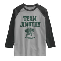 Team Jimothy Night Crew Est 2026 Viral Seattle Raccoon Raglan Shirt Feral Legend Trash Panda Vintage Athletic Style Graphic