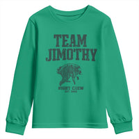 Team Jimothy Night Crew Est 2026 Viral Seattle Raccoon Youth Sweatshirt Feral Legend Trash Panda Vintage Athletic Style Graphic