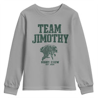 Team Jimothy Night Crew Est 2026 Viral Seattle Raccoon Youth Sweatshirt Feral Legend Trash Panda Vintage Athletic Style Graphic