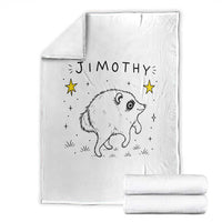 Cute Doodle Starry Jimothy the Raccoon Graphic Throw Blanket Viral Seattle Trash Panda