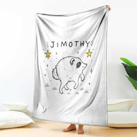 Cute Doodle Starry Jimothy the Raccoon Graphic Throw Blanket Viral Seattle Trash Panda