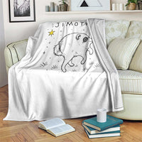 Cute Doodle Starry Jimothy the Raccoon Graphic Throw Blanket Viral Seattle Trash Panda