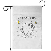 Cute Doodle Starry Jimothy the Raccoon Graphic Garden Flag Viral Seattle Trash Panda