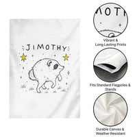 Cute Doodle Starry Jimothy the Raccoon Graphic Garden Flag Viral Seattle Trash Panda