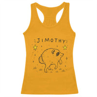 Cute Doodle Starry Jimothy the Raccoon Graphic Racerback Tank Top Viral Seattle Trash Panda