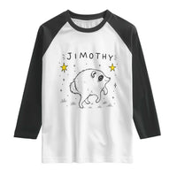 Cute Doodle Starry Jimothy the Raccoon Graphic Raglan Shirt Viral Seattle Trash Panda