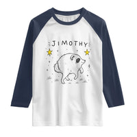Cute Doodle Starry Jimothy the Raccoon Graphic Raglan Shirt Viral Seattle Trash Panda