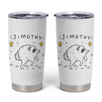 Cute Doodle Starry Jimothy the Raccoon Graphic Tumbler Cup Viral Seattle Trash Panda